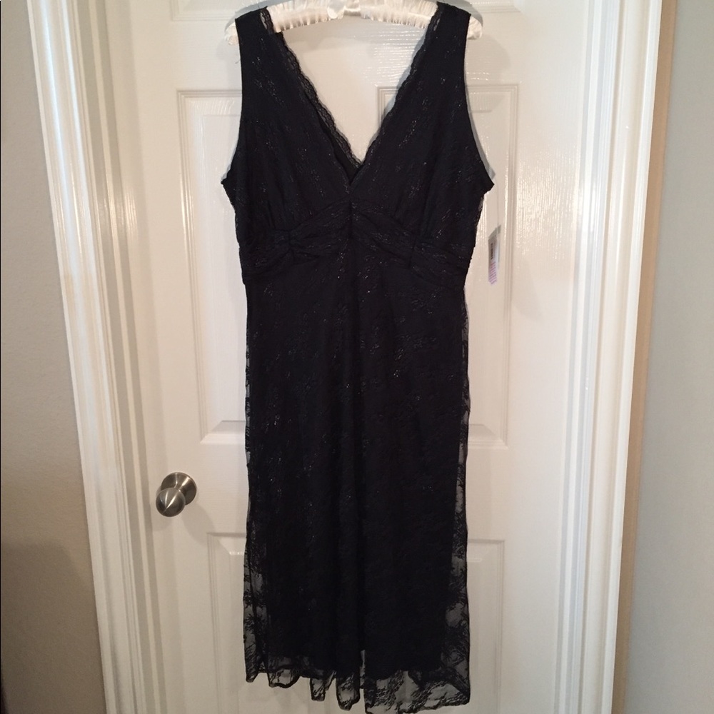 Jonathan Martin studio black sleeveless lace dress